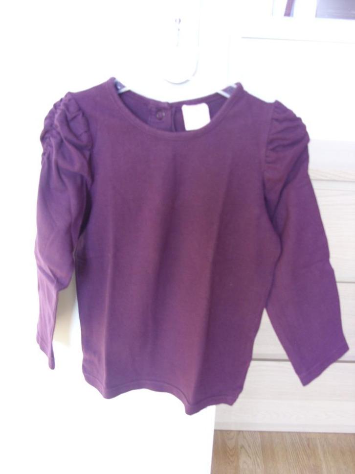 maat 86  Paars shirt, Kinderen en Baby's, Babykleding | Maat 86, Gebruikt, Meisje, Shirtje of Longsleeve, Ophalen of Verzenden