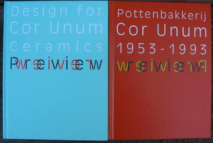 2X BOEK COR UNUM POTTENBAKKERIJ KERAMIEK, Boeken, Kunst en Cultuur | Beeldend, Zo goed als nieuw, Ophalen of Verzenden