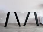 2 x WOOOD tafelpoot Tablo Utrecht A-poot metaal zwart, Ophalen, Minder dan 50 cm, 50 tot 100 cm, Rond