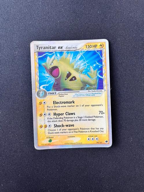 Tyranitar ex - Pokémon kaart 99/101, Hobby en Vrije tijd, Verzamelkaartspellen | Pokémon, Gebruikt, Losse kaart, Ophalen of Verzenden