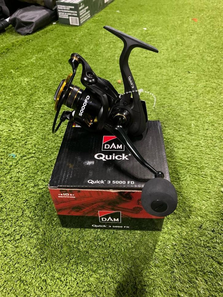 Nieuwe Dam Quick 3 5000 molen, 10 lagers & aluminium spoel, Watersport en Boten, Hengelsport | Roofvissen, Nieuw, Molen, Ophalen of Verzenden