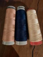 3x lockgaren / garen. Oud rose,  blauw en creame, Ophalen of Verzenden, Garen of Naald(en)