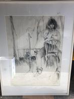 Gevraagd signatuur van deze potlood/houtskool tekening, Ophalen