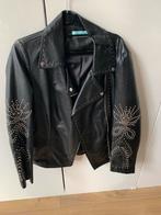 Pfeffinger leren jas met studs - L/XL, Kleding | Dames, Ophalen of Verzenden, Zo goed als nieuw, Maat 42/44 (L), Zwart