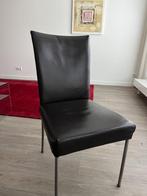 4 leren eetkamer stoelen, Ophalen, Gebruikt, Bruin, Leer