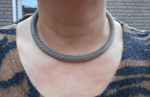 Prachtige zilveren zware geweven spang nr.1804, Sieraden, Tassen en Uiterlijk, Kettingen, Zo goed als nieuw, Zilver, Zilver, Verzenden