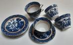 Antiek porselein: 5 kop, 6 schotel (Booths Real Old Willow), Ophalen of Verzenden