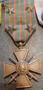 ww1 medaille frans oorlogskruis 4x onderscheiden, Ophalen of Verzenden, Landmacht, Engeland