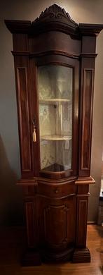 Twee antieke vitrine-hoekkasten, Huis en Inrichting, Kasten | Vitrinekasten, Ophalen, 50 tot 100 cm, Zo goed als nieuw, 25 tot 50 cm