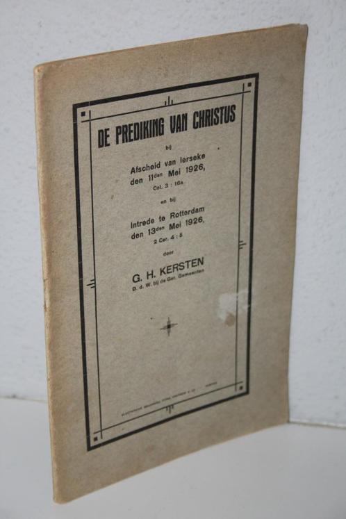 Ds. G.H. Kersten - Afscheidspreek en Intredepreek (1926), Boeken, Godsdienst en Theologie, Gelezen, Christendom | Protestants