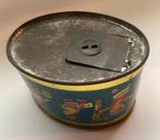 Antieke Spaarpot Blikken blikje ovaal china MM707 chinees, Verzamelen, Spaarpotten, Ophalen of Verzenden, Gebruikt, Metaal of Blik