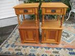 nachtkastje  - 2x - antiek grenen, Ophalen