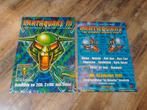 2 earthquake posters 94&95 hardcore gabber ID&T early rave, Verzenden, Rechthoekig Staand