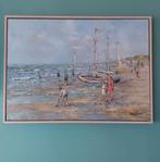 A C van Noort (Arie Kees) groot doek 50x70 cm strandgezicht, Ophalen