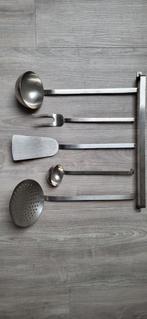 Vintage Sola Lepelrek met Bestek, Huis en Inrichting, Keuken | Bestek, Ophalen of Verzenden, Gebruikt, Rvs of Chroom, Los bestek