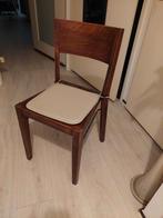 3 kleine donker houten strakke stapelbare stoeltjes, Ophalen, Strak, Zo goed als nieuw, Hout