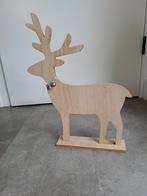 Houten hert,houten rendier,decoratie,kerst,, Ophalen of Verzenden, Nieuw