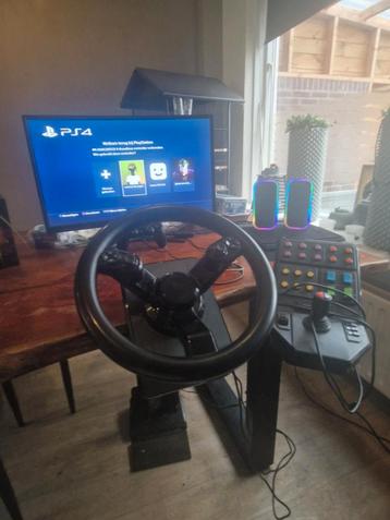 Complete Gaming Setup PS4 met Stuur, Pedalen & Meer! beschikbaar voor biedingen