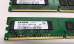 Elpida 2GB 2Rx8 PC2-6400U-666 (voor desktops), 2 GB, 800 mhz, Desktop, DDR2