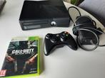 Xbox 360 S Mat zwart, Spelcomputers en Games, Spelcomputers | Xbox 360, Ophalen, Met 1 controller, Gebruikt, Met games