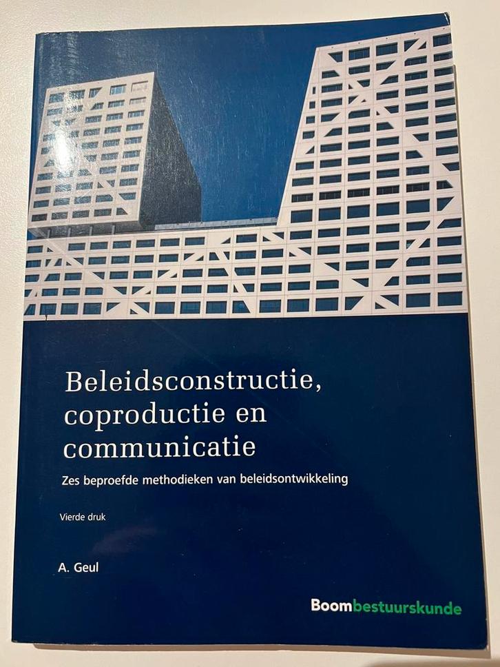 Arend Geul - Beleidsconstructie, coproductie en communicatie, Boeken, Wetenschap, Zo goed als nieuw, Sociale wetenschap, Ophalen of Verzenden