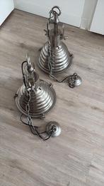 Industriële hanglampen set zilver, Ophalen, Gebruikt