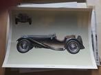 Poster Jaguar SS 100, Gebruikt, Rechthoekig Liggend, Ophalen of Verzenden, A1 t/m A3