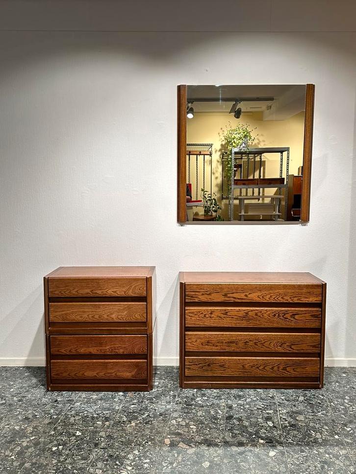 Vintage Wengé Ladekasten Slaapkamerset, Huis en Inrichting, Kasten | Ladekasten, Zo goed als nieuw, Minder dan 100 cm, 25 tot 50 cm