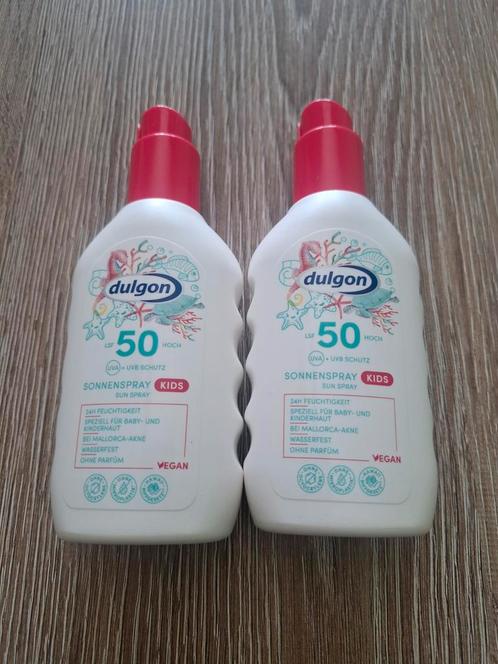 2 nieuwe Dulgon Kids Zonnespray SPF 50 – 200ml (advr 347), Sieraden, Tassen en Uiterlijk, Uiterlijk | Lichaamsverzorging, Nieuw