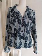 Blauw wit Jasje met Print - Maat M/L, Maat 38/40 (M), Blauw, Ophalen of Verzenden, Jasje