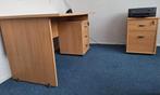 Bureau 141x80 cm met 2 ladenkastjes 45x43 cm, Huis en Inrichting, Bureaus, Ophalen, Zo goed als nieuw