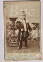 cdv jongetje met stok Arnhem  1890/1900's, Gebruikt, Verzenden, Foto, Voor 1940