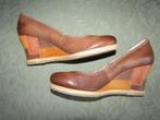 Mjus leren schoenen maat 40 patchwork sleehak Vintage Look, Bruin, Nieuw, Ophalen of Verzenden, Mjus