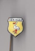 Den Haag Stadswapen Ooievaar speldje, Gebruikt, Niet vindbaar, Niet vindbaar, Speldje of Pin