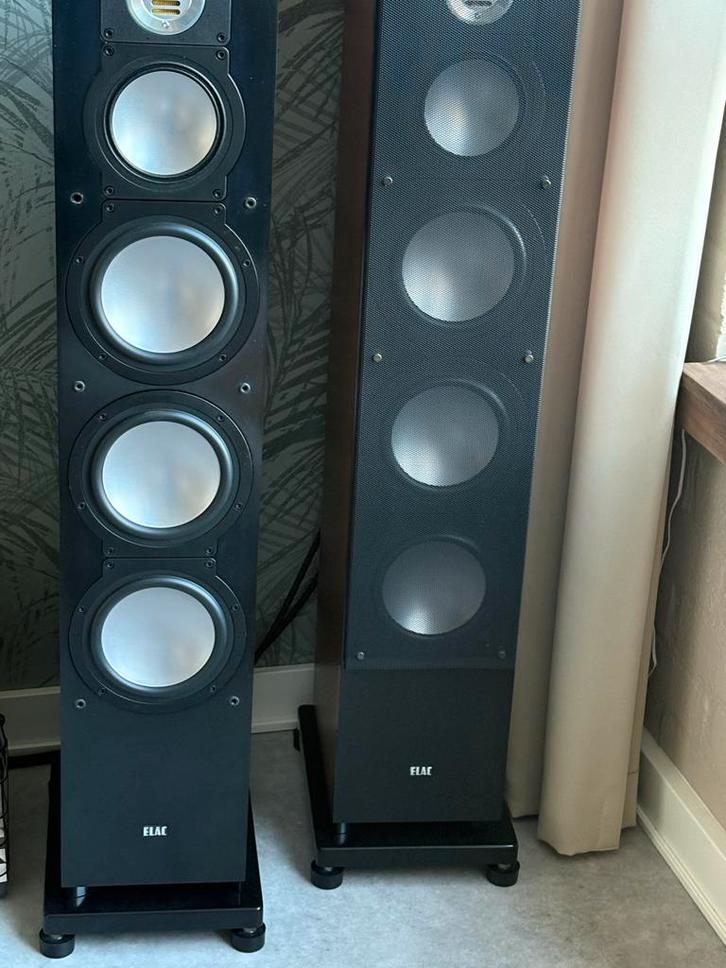 Elac FS189 Vloerstaande Luidsprekers - Topkwaliteit!, Audio, Tv en Foto, Luidsprekers, Gebruikt, Front, Rear of Stereo speakers