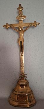 Antiek kruisbeeld met doodskop, Ophalen of Verzenden