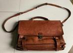 Leren aktetas met schouderband, Sieraden, Tassen en Uiterlijk, Tassen | Schoudertassen, Ophalen of Verzenden, Zo goed als nieuw