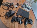 Playstation 2 incl games, Ophalen, Zo goed als nieuw, Zwart, Met 1 controller