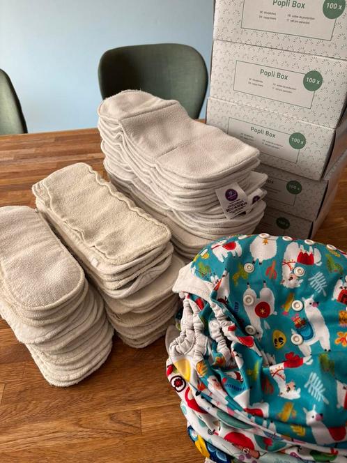 Compleet wasbare luier pakket Milovia 1-Size met inleggers, Kinderen en Baby's, Badjes en Verzorging, Gebruikt, Overige typen