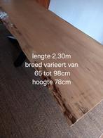 Boomstamtafel, Huis en Inrichting, Tafels | Eettafels, Ophalen, 200 cm of meer, 50 tot 100 cm, Zo goed als nieuw