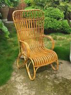 Mooie Vintage Rotan Luxe Rohé Stoel / Fauteuil, Huis en Inrichting, Stoelen, Ophalen, Gebruikt