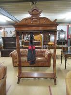 Oer 11138 grote ANTIEKE mahonie staande kapstok met kuif, Antiek en Kunst, Ophalen