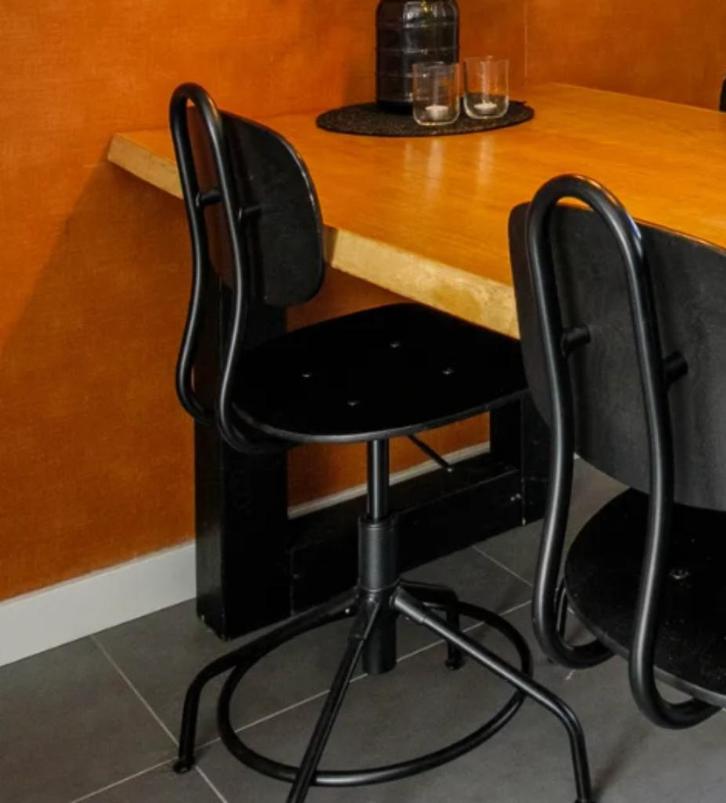 Ikea Kullaberg stoel zwart, Huis en Inrichting, Stoelen, Zo goed als nieuw, Vier, Hout, Metaal, Zwart, Ophalen