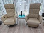Relax Fauteuil leer draaibaar, Huis en Inrichting, Fauteuils, Ophalen, Gebruikt, Minder dan 75 cm, Leer