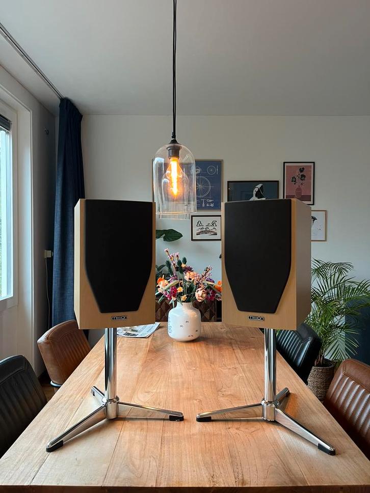 Mission M72i speakers op standaard, Audio, Tv en Foto, Luidsprekers, Gebruikt, Front, Rear of Stereo speakers, 60 tot 120 watt