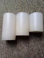 Set van 3 Witte LED Kaarsen, Ophalen, Kunststof, Zo goed als nieuw, Crème