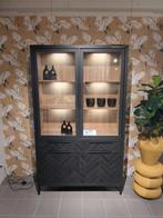 TH Stijlvolle vitrinekast met verlichting 125x212x48, Ophalen of Verzenden, Modern, 150 tot 200 cm, 25 tot 50 cm