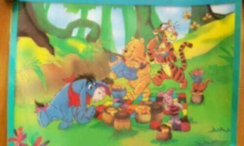 Winnie de Poeh picknick, Antiek en Kunst, Kunst | Litho's en Zeefdrukken, Ophalen
