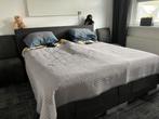Elektrisch verstelbare boxspring 180 x200 donker grijs., Ophalen, Tweepersoons, Zo goed als nieuw, 180 cm