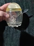 Vintage Suikerpot met Lepel - Glas & Kunststof, Ophalen of Verzenden